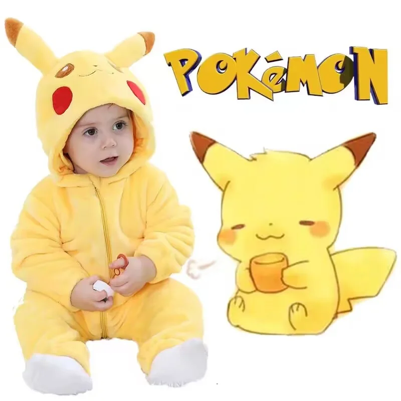 Snorlax Pokemon Pikachu детский комбинезон для детей 0-3 лет милая пижама одежда