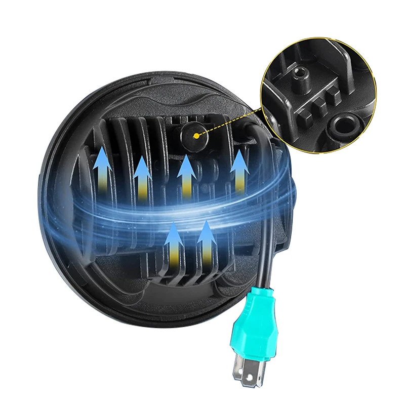 5 75-дюймовая круглая мотоциклетная светодиодная фара для Sportster XL1200C XL883C FXDWG FXSTC Dyna