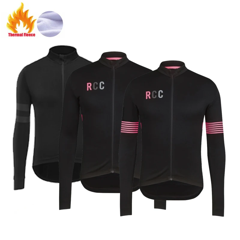 

RCC Winter 2022 Long Pro Thermal Fleece Cycling Jersey Men Clothing Bicycle Maillot Equipacion Ciclismo Bike coat