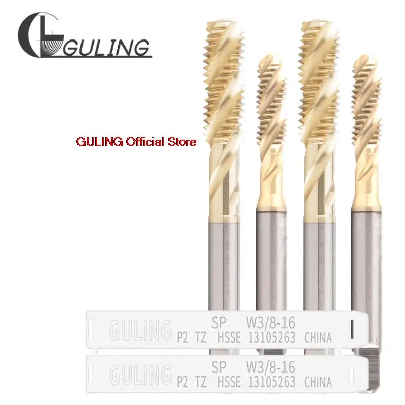 Спиральный рифленый кран HSSE TiAIN UNC 1-64 2-56 3-48 4-40 5-40 6-32 8-32 10-24 12-24 1/4 5/16 3/8 7/16 1/2 краны с