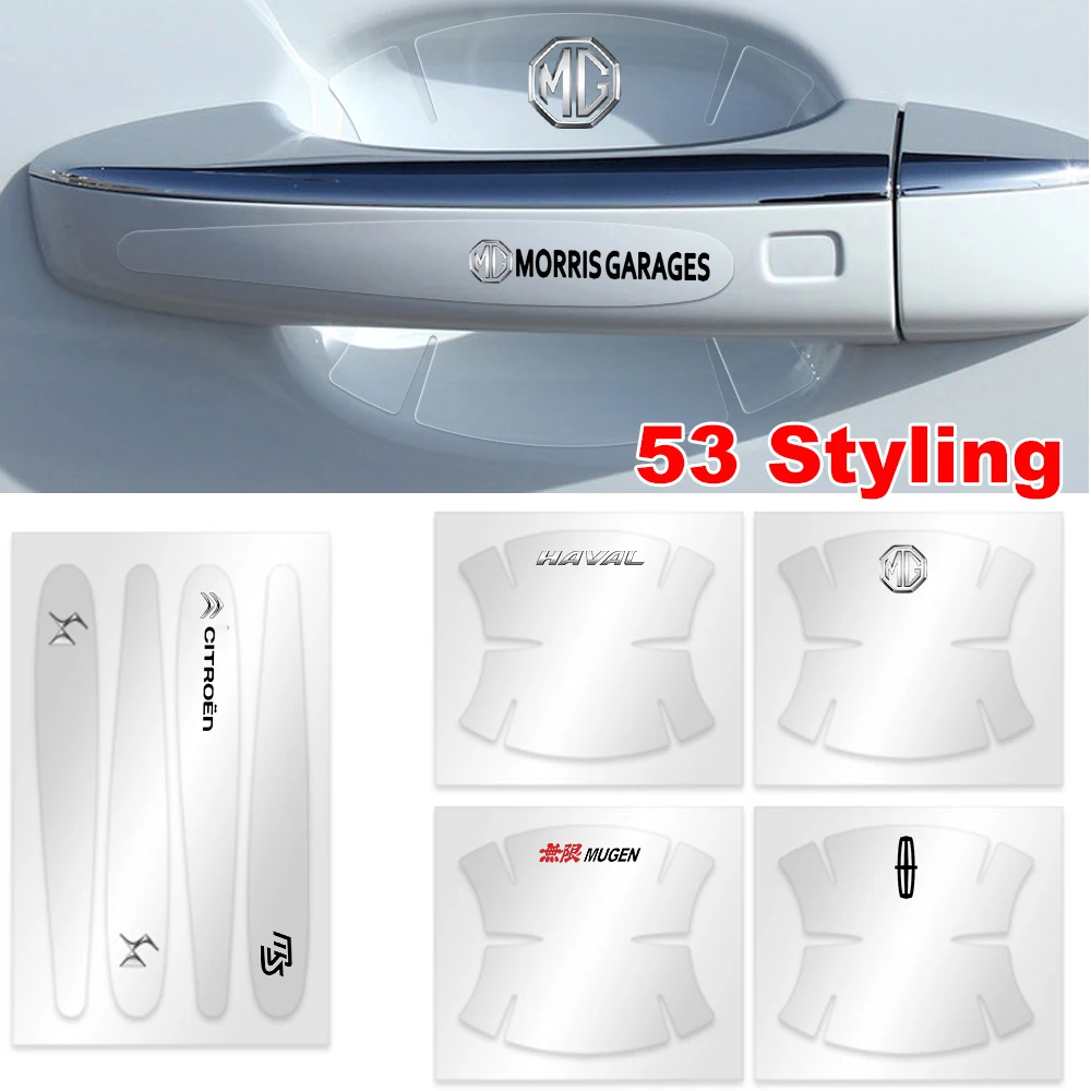

Transparent Car Door Handle Bowl Anti-Scratch Decor Sticker Auto Accessories For MG MG5 MG6 7 GT HS HECTOR GS X-Power MG3 ZR Tf