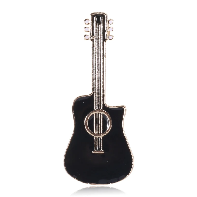 

Enamel Guitar Brooches For Women Instruments Casual Party Brooch Pins Gifts
