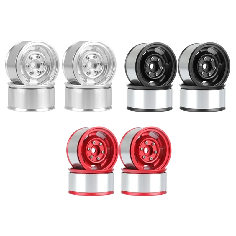 

4 шт. 76 мм 1,55 дюйма металлический замок для обода колеса комплект шин для 1/10 RC Crawler Car Axial Yeti Jr RC4WD Tamiya CC01