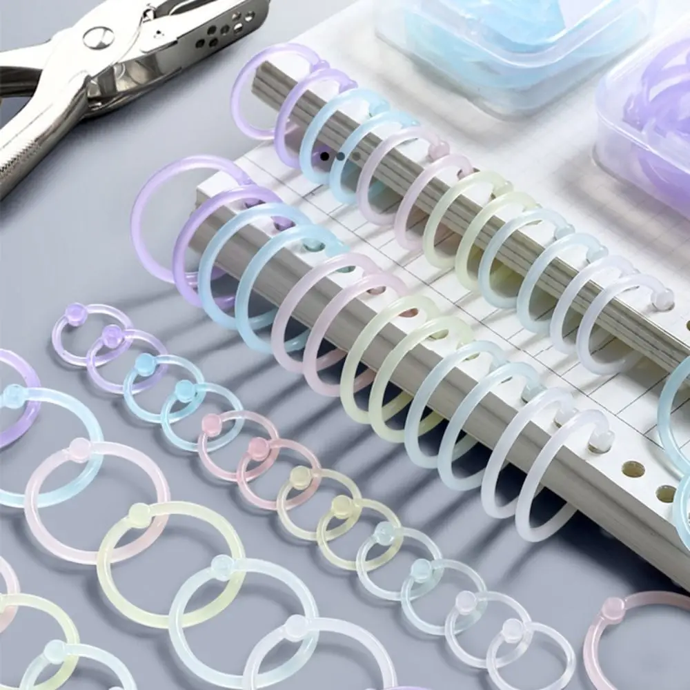 

Разноцветная пластиковая папка с листьями, многофункциональные открывающиеся круглые обвязочные кольца «сделай сам», кольца для книг, школьные и офисные принадлежности, 15/20/25 мм