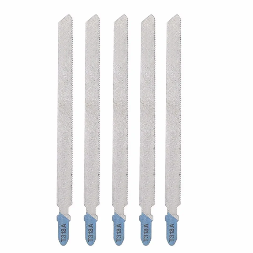 5 шт. T318A Т-образный хвостовик полотна для лобзика HCS резки дерева ПВХ металла