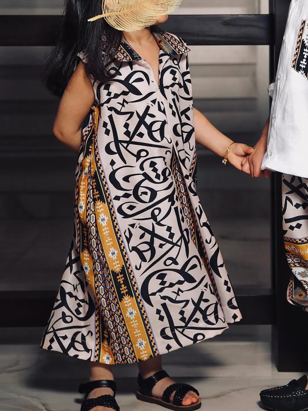 

Muslim Kids Shirt Dress Children Maxi Abaya Print Summer Girl Long Robe Gowns Kimono Jubah Ramadan Middle East Arab Islamic
