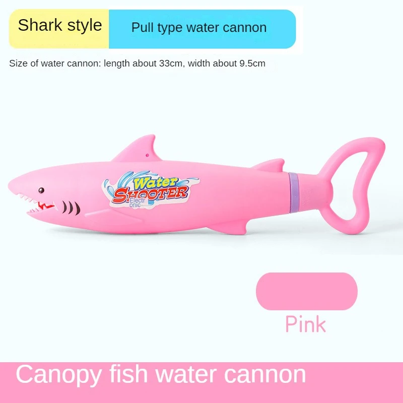 

Kids Pull-Out Water Gun Toys For Children Shark Cartoon Design Summer Play Beach Watergun Sprinkler Bathroom Shower Bath Toys