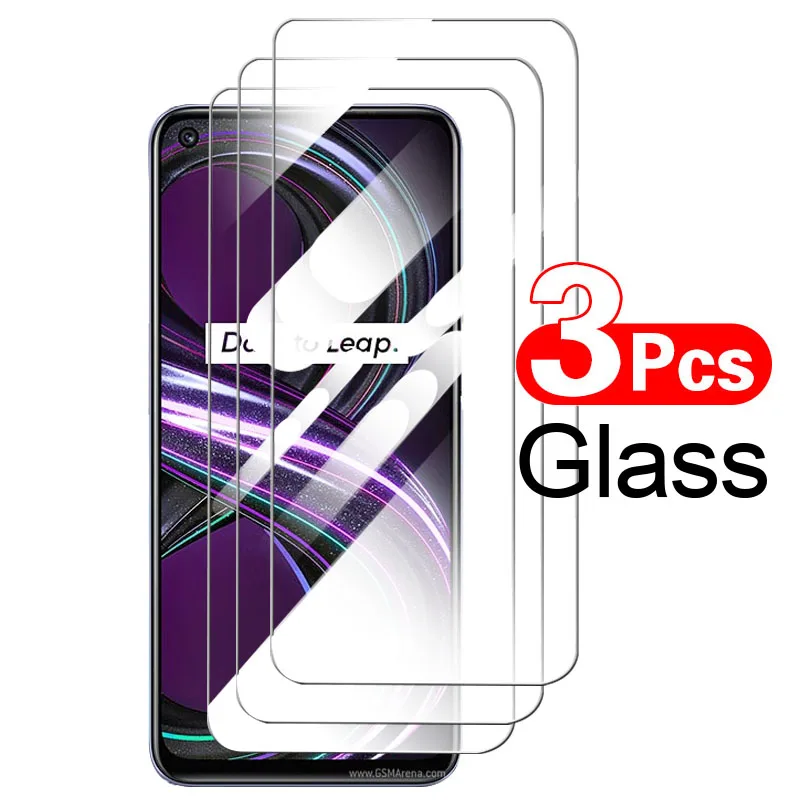 

3 шт., Защитное стекло для экрана Realme 8s, с полным покрытием