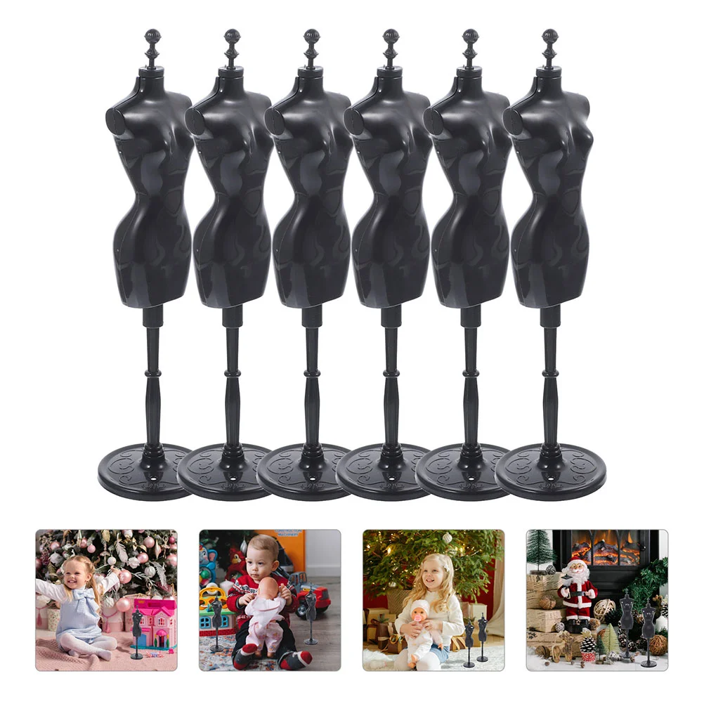 

12pcs Miniature Clothes Display Stand Plastic Dress Clothes Stand