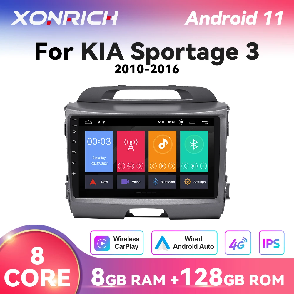8G беспроводной Carplay Android 11 автомобильный радиоприемник мультимедийный плеер для
