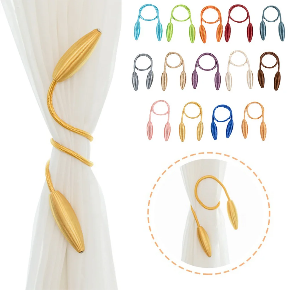 

2PCS Arbitrary shape strong Curtain Tiebacks Plush Alloy Hanging Belts Ropes Curtain Holdback Curtain Rods Accessoires