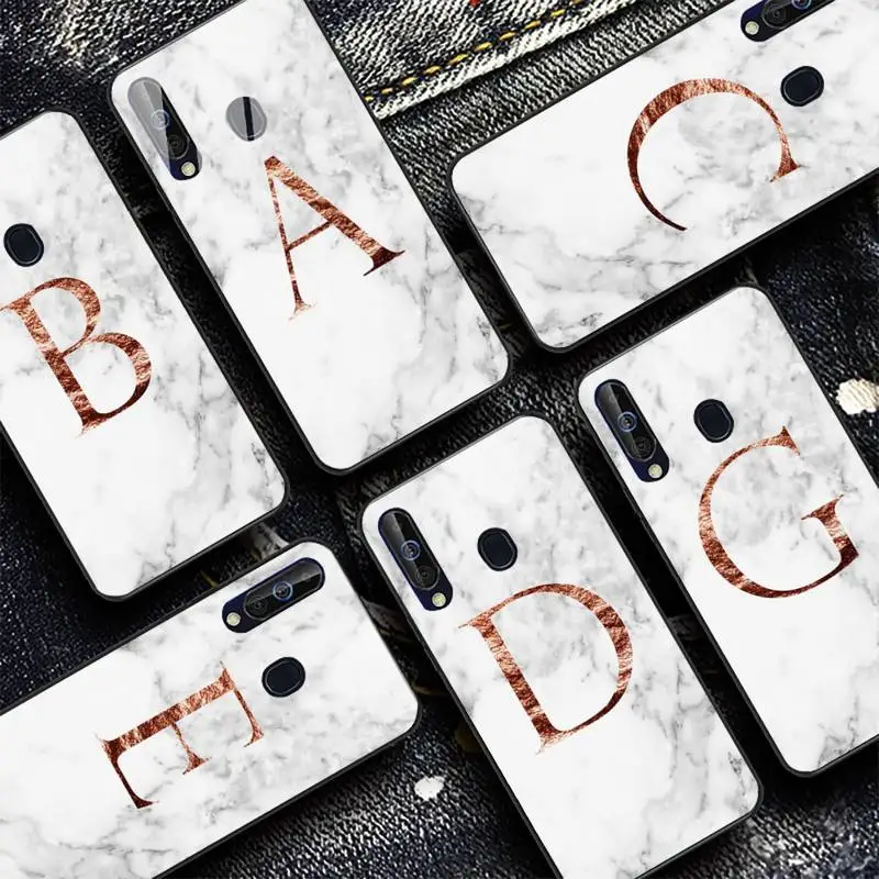 

Initial Letter A Z Phone Case for Samsung A51 01 50 71 21S 70 10 31 40 30 20E 11 A7 2018