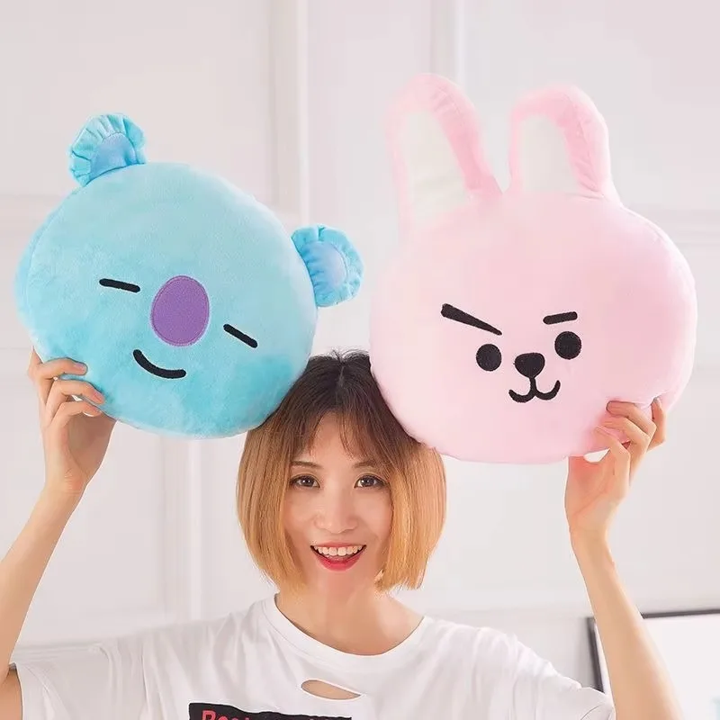 Фото Плюшевая кукла BT21 Kawaii 30 см, подушка в форме мультяшного персонажа, милые аниме-аксессуары, мягкая игрушка, подарок на день рождения №2