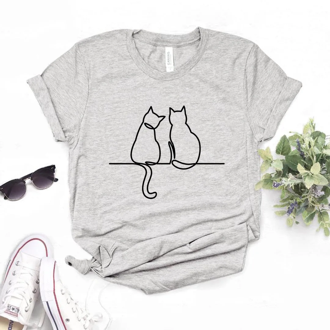 

Cat Lover Print Women Tshirts Cotton Casual Funny t Shirt For Lady Yong Girl Top Tee Hipster FS-551