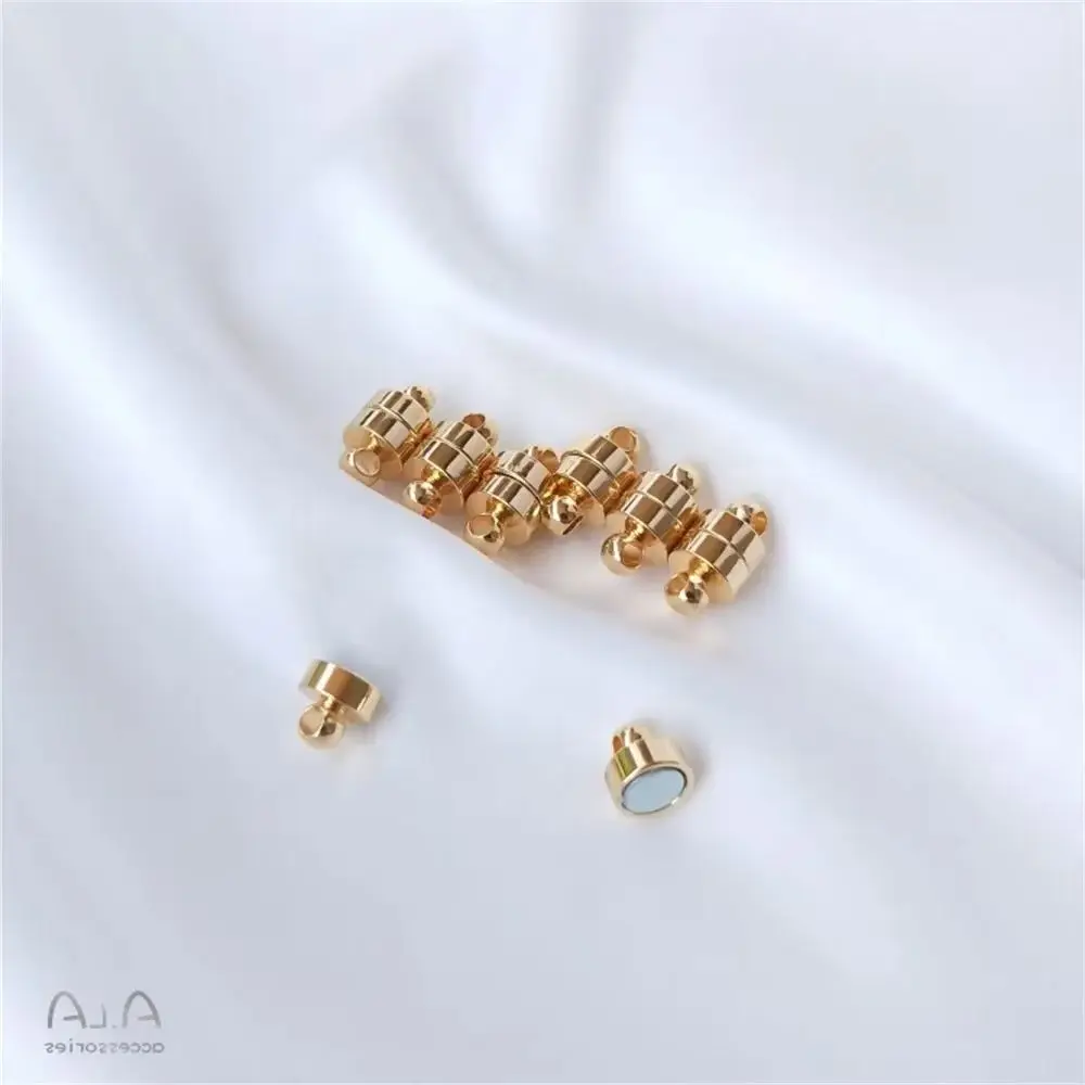 14-каратное позолоченное серебро цилиндрическая сильная магнитная пряжка