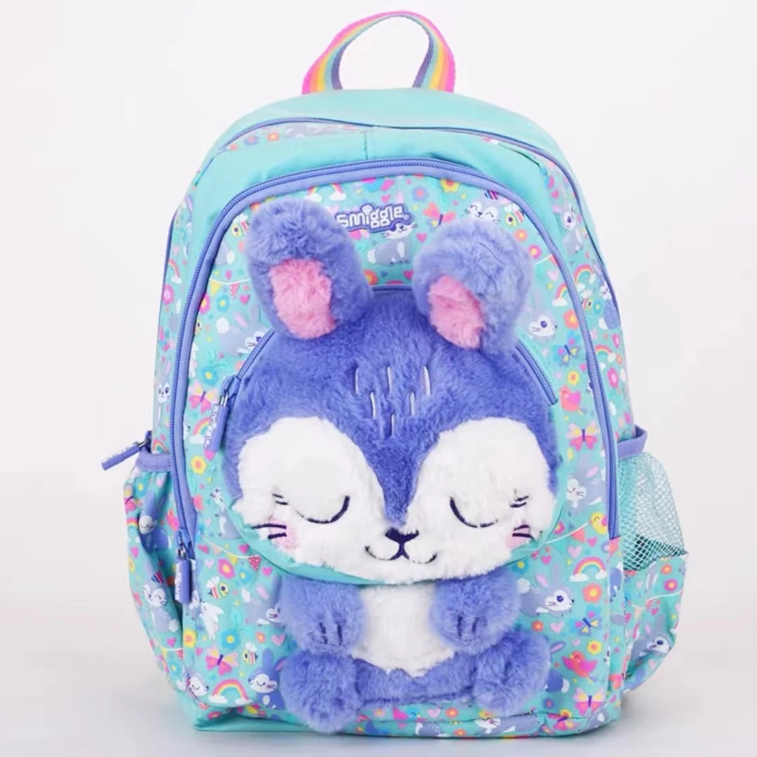 

14 Inches Hot-Selling Children's Schoolbag Cute Blue Rabbit Plush High Quality Girl Bag 3-6 Years Old kids school bags