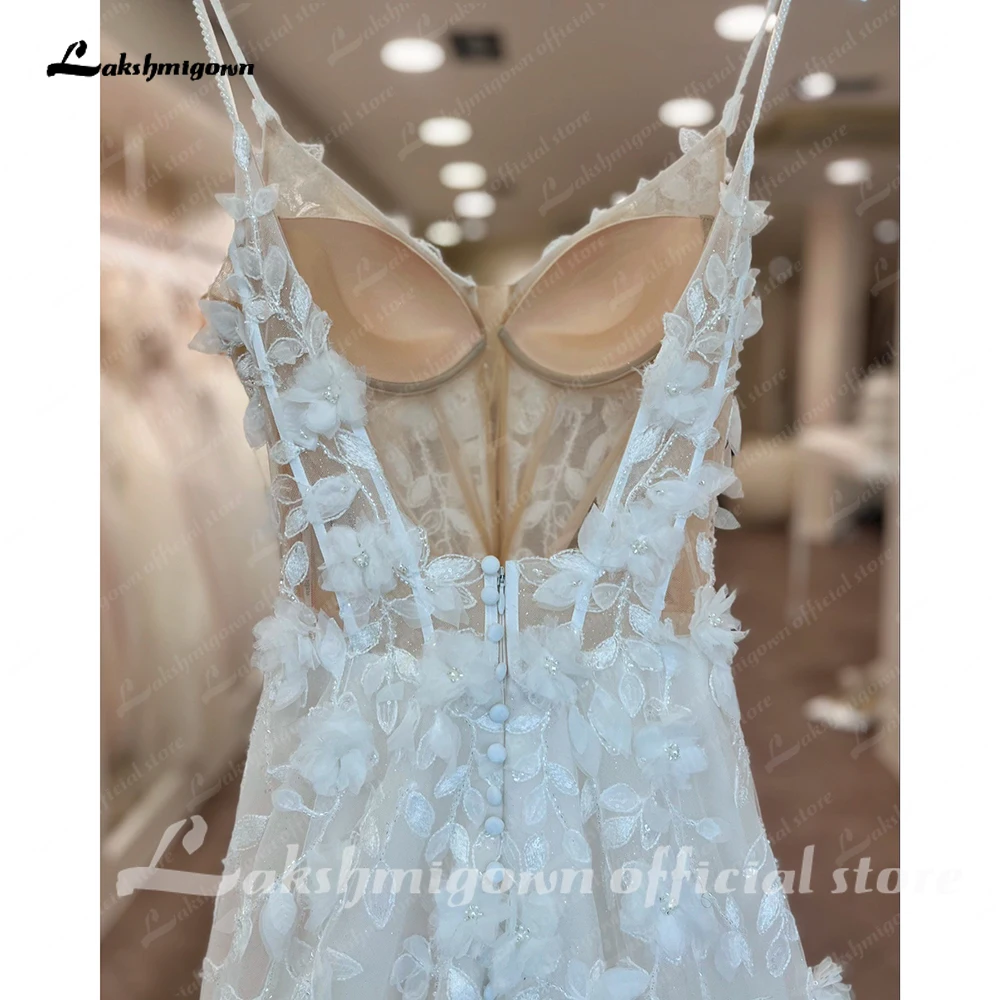 Lakshmigown ТРАПЕЦИЕВИДНОЕ свадебное платье в стиле бохо из тюля с V-образным вырезом