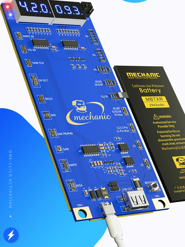 Батарейный чип MECHANIC панель с активной панелью для iPhone 5 6 7 8 X XS MAX XR 11 12 13 MINI PRO тестер