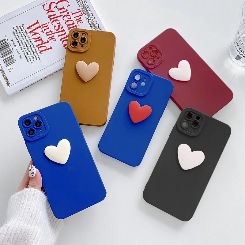 Защитный чехол Love Heart Len для Iphone 11 чехлы SE 2022 12 13 Pro Max XR 7 8 Plus 2020 X Xs силиконовые |