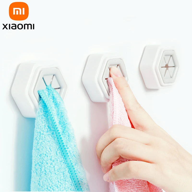 

Xiaomi Youpin Punch-free Towel Plug Holder Bathroom Storage Hanger Towels Storage Coat Hook Kitchen Gadgets Bathroom Accessories