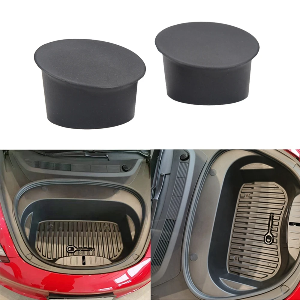 

2Pcs|Set Front Trunk Storage Box Screw Protection Cover for Tesla Model 3 2021 Car styling Front Trunk Silicone Screw Cap