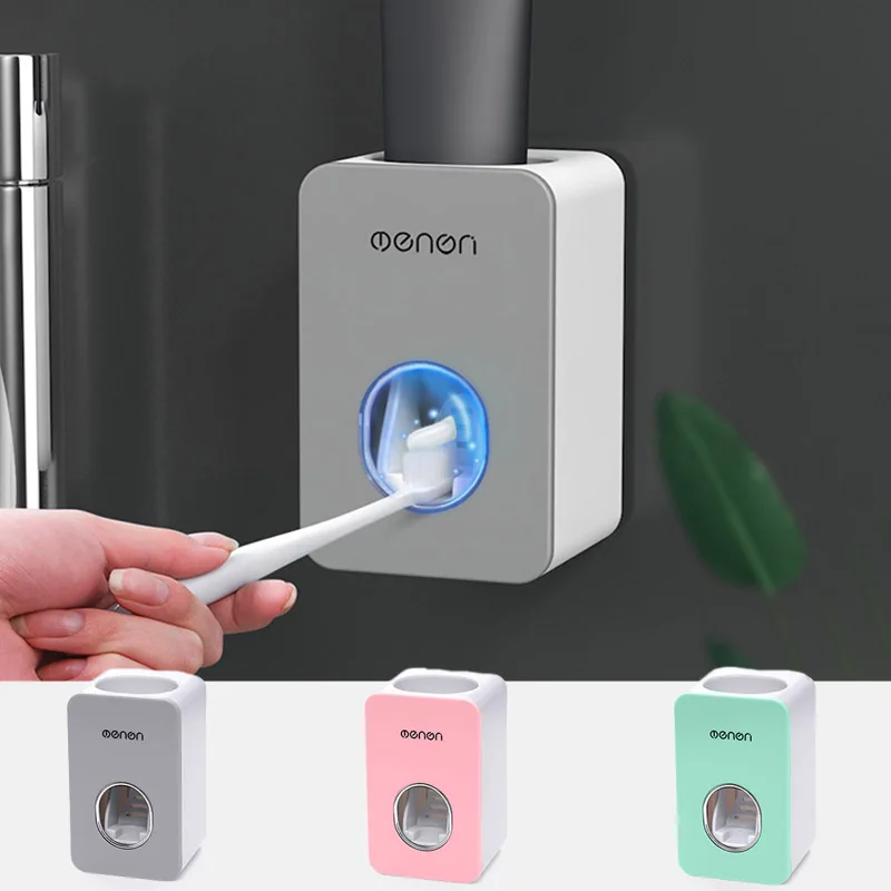 

Automatic Toothpaste Dispenser non-toxic Wall hanger Mount Dust-Proof Toothpaste Squeezer quick take straw toothpaste rack home
