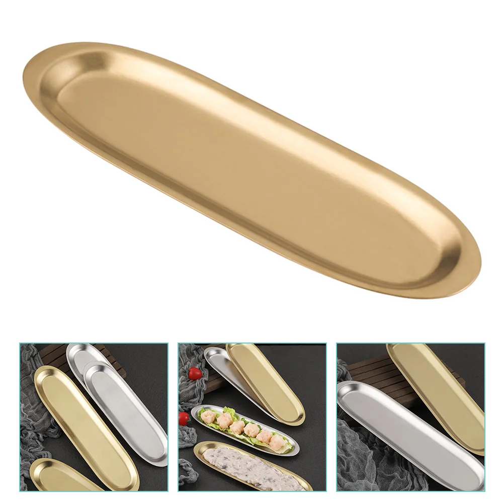 

Plate Rectangle Plate Stainless Meatball Plates Stainless Steel Plate Hot Pot Meatball Plate for Serving Indoor Restaurant