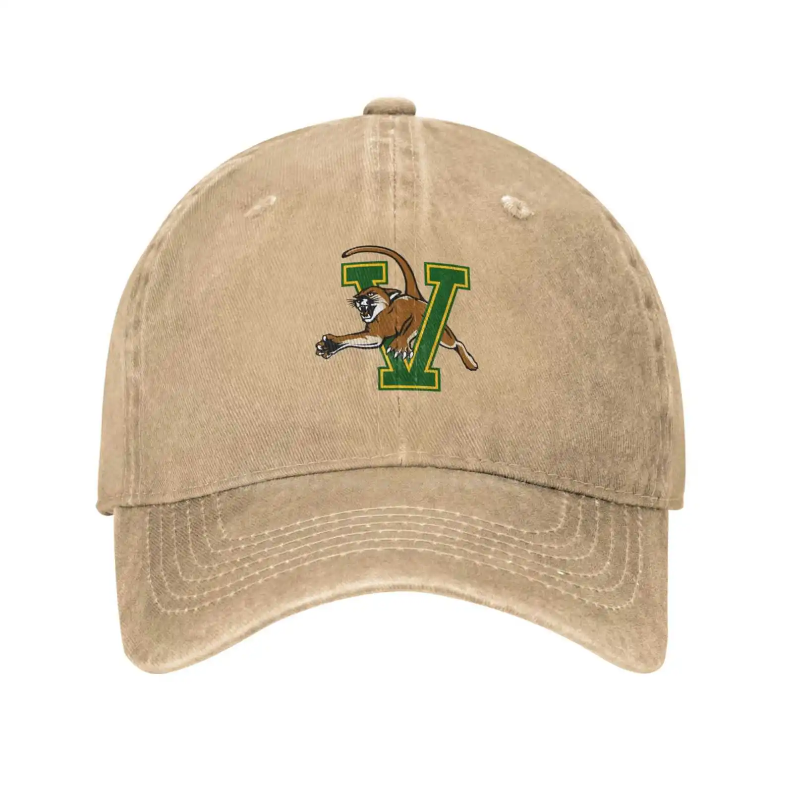

Vermont Catamounts Logo Fashion quality Denim cap Knitted hat Baseball cap