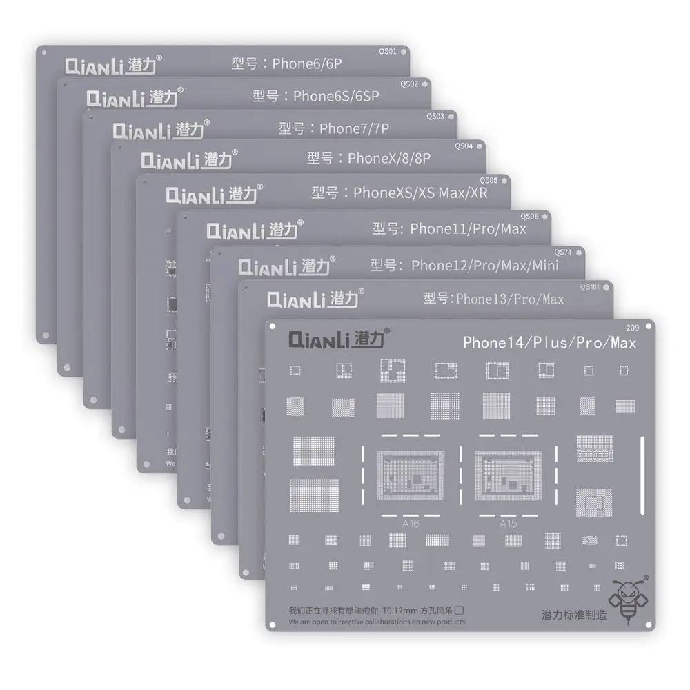 

Инструмент для ремонта технические чипы устойчивая к высоким температурам Оловянная посадка BGA реболлинговая паяльная сеть набор трафаретов из стали