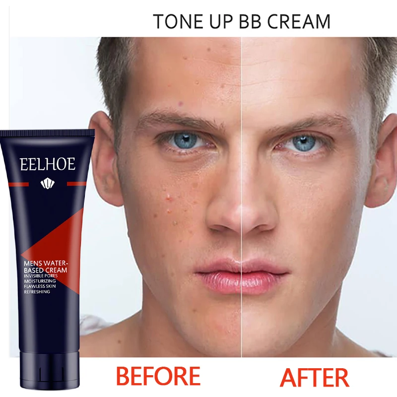 

Men's Whitening Concealer BBCream Moisturizing Nourish Face Essence Shrink Pore Blackhead Acne Brighten Skin Tone Waterproof 50G