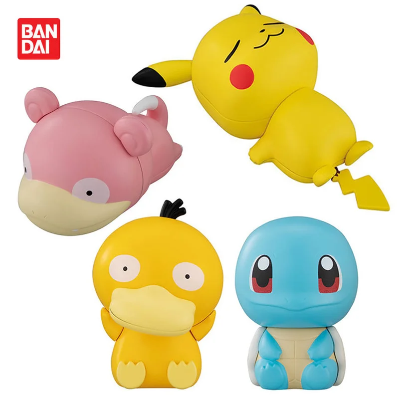 

Original Bandai Pokemon Figures Assembly Capsule Toys Pikachu Slowpoke Squirtle Psyduck Anime Cute Kawaii Gashapon Pvc Model