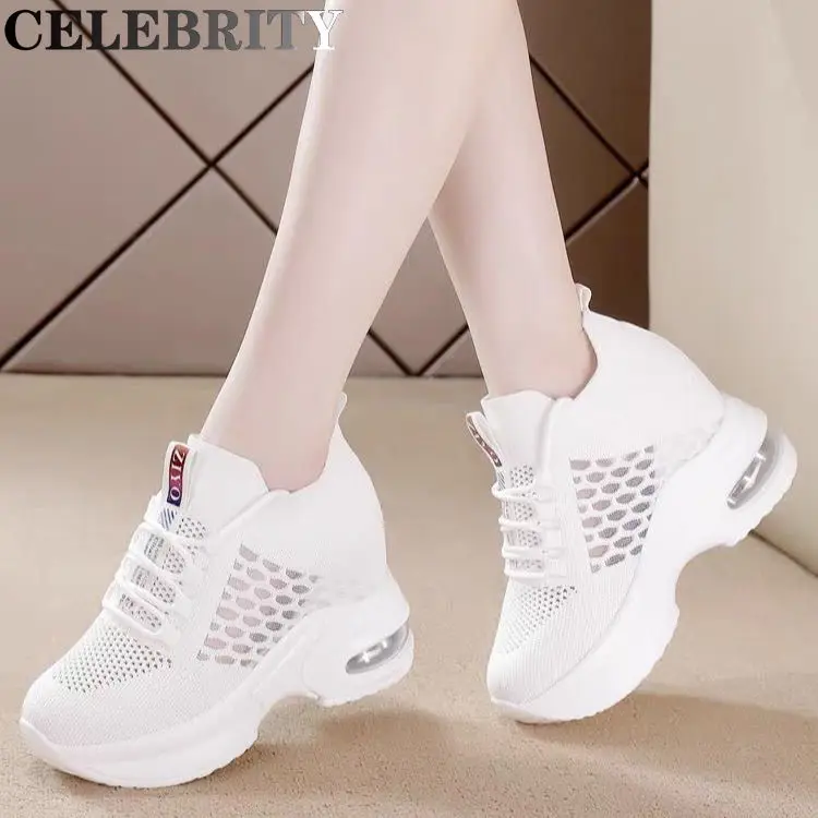 

2022 Women Shoes Sneakers Round Toe Thick Bottom Platform Shoes Lace Up Fashion Sneakers Vulcanized Shoes woman sneakers
