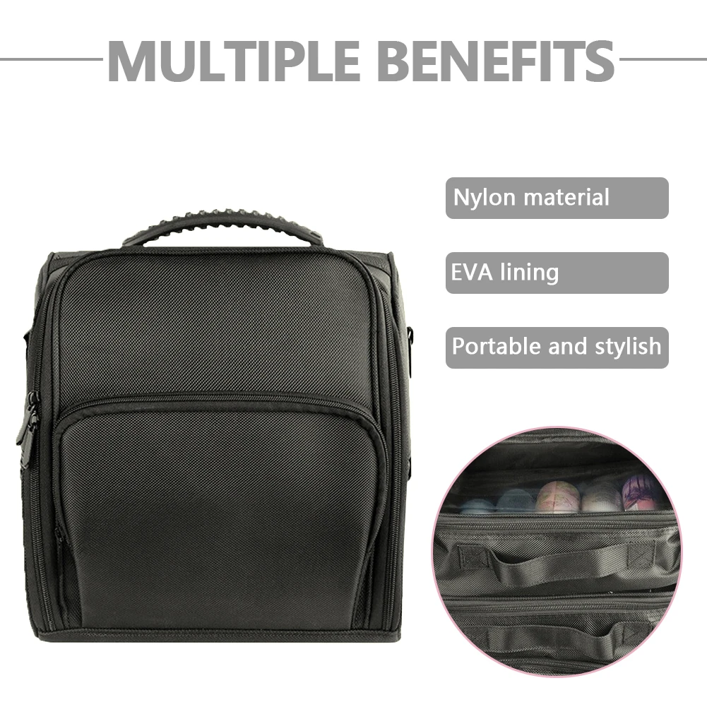 

Large Cosmetic Bag Oxford Removable Nailpolish Organizer Bag with Zipper High-Capacity Multifunctional Beauty Accessories