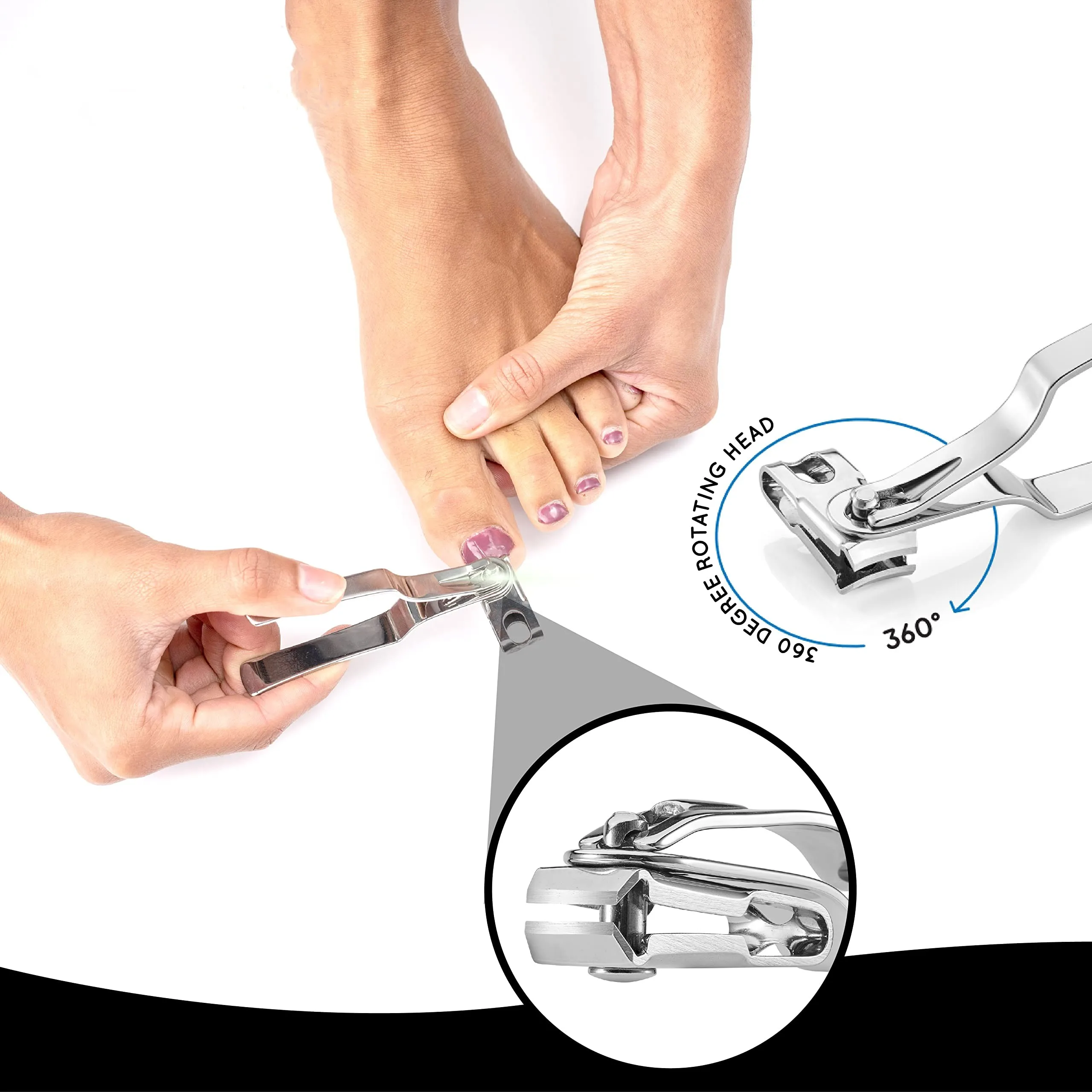 Машинка для стрижки ногтей пожилых эргономичная машинка толстых стальная