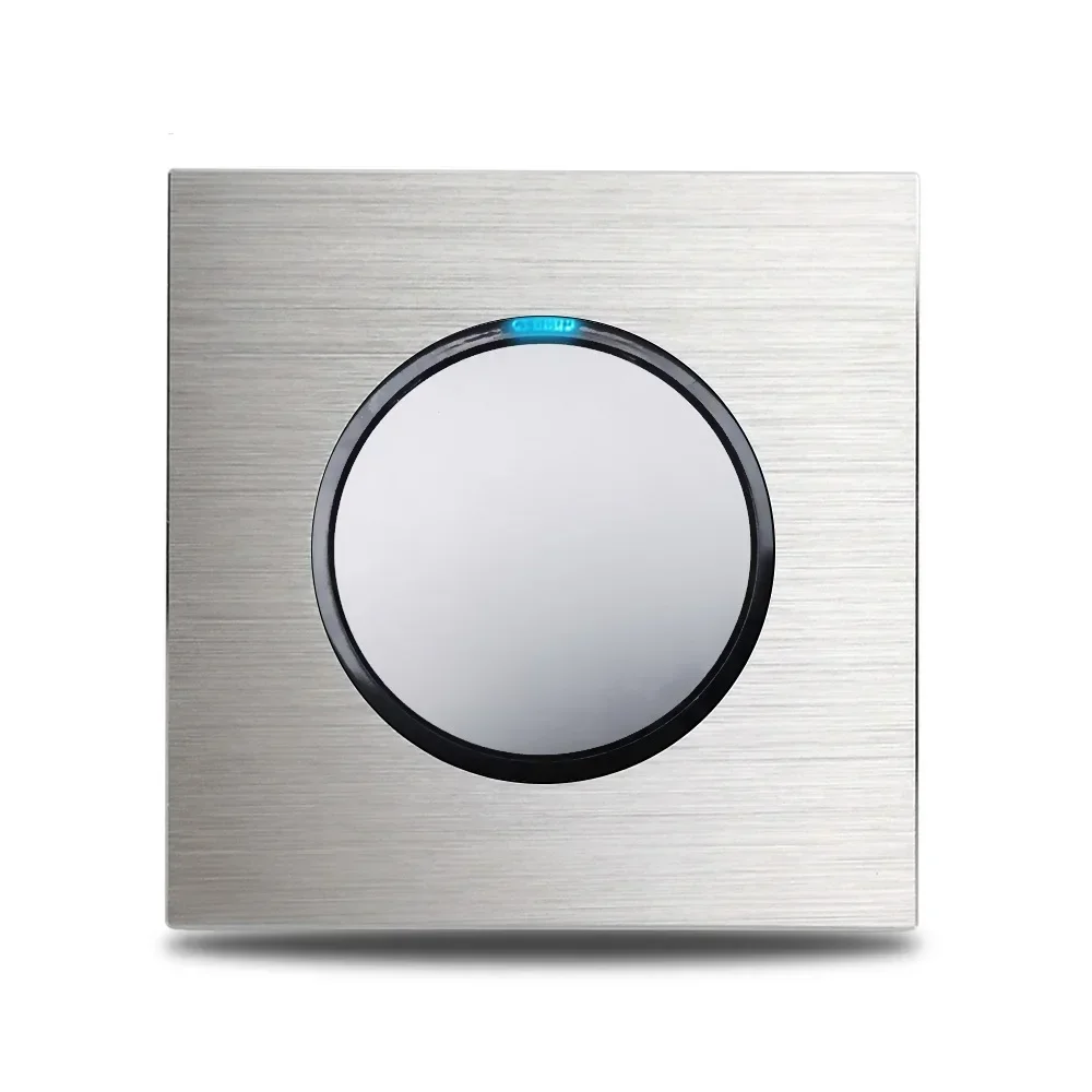 

Розетка-выключатель Depo Guye, алюминий, круглый, 1-4 клавиши