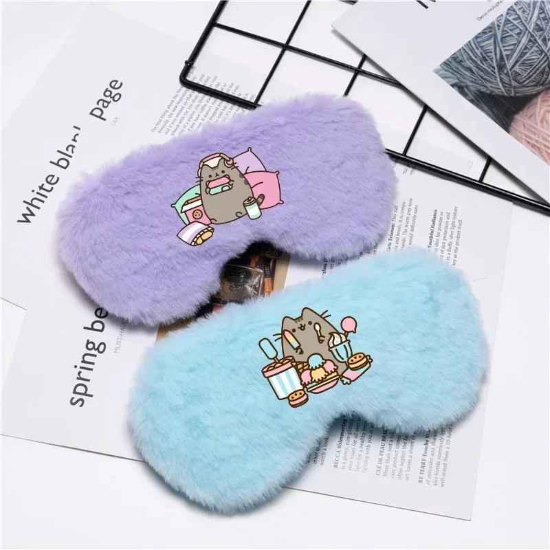 Pusheen плюшевая маска для глаз мультфильм Kawaii сна детей аниме повязка на глаза