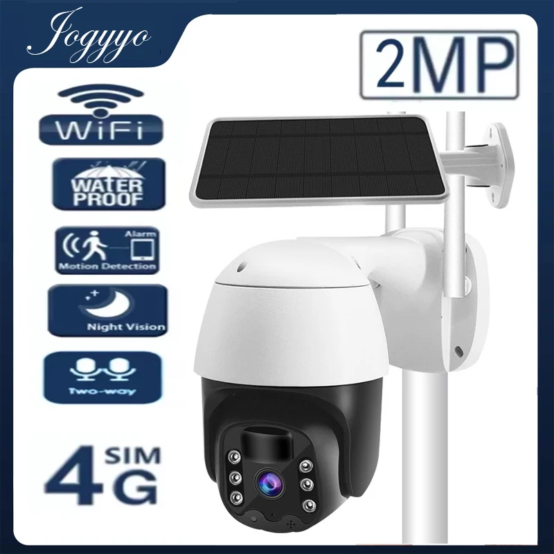 

2MP Outdoor Solar WiFi Camera PIR Human Detection Color Night Vision Two-way Voice Kamera CCTV Video Wireless Monitoring IP cam