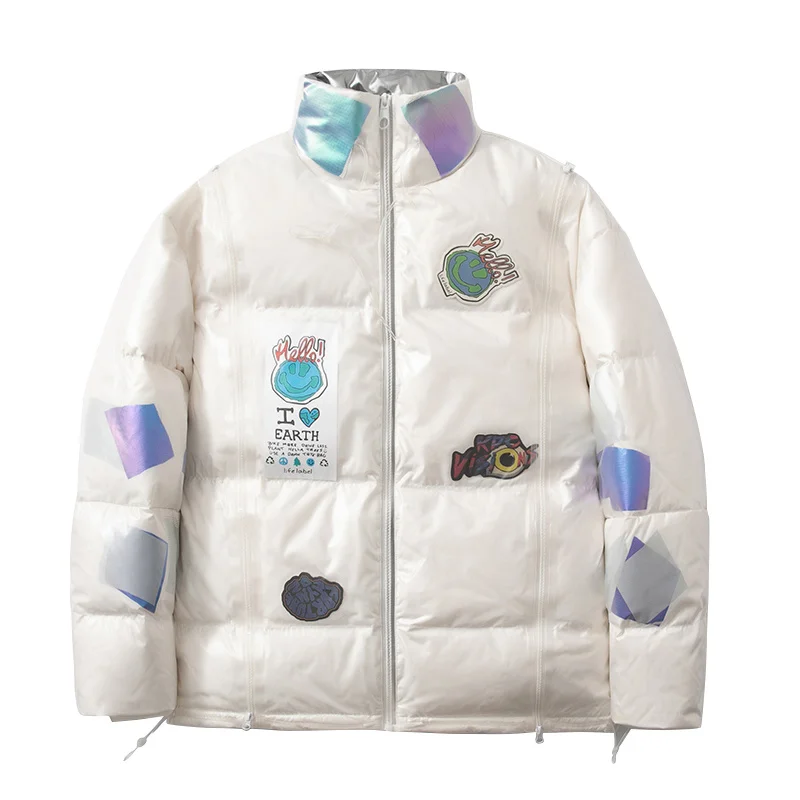 

Fashion 's Duck Down Jacket Winter Thick Stand Collar Warm Casual Puffer Street Trend swear Parka Men Chaqueta Hombre