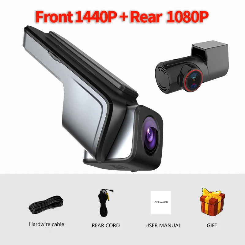 

Новый Автомобильный видеорегистратор Sameuo с двойным объективом full 2160p, видеорегистратор с двойным hd 1080p, передним и задним встроенным Wi-Fi 1000, диктофон