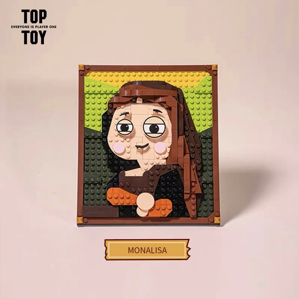 TOPTOY кирпичи всемирно известные классические картины Искусство Ван Гога Мона