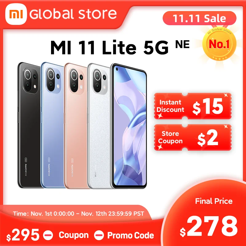 

Global Version Xiaomi 11 Lite 5G NE Smartphone 128GB /256GB Snapdragon 778G Octa Core 64MP Camera 90Hz Display Mi 11 Lite 5G NE