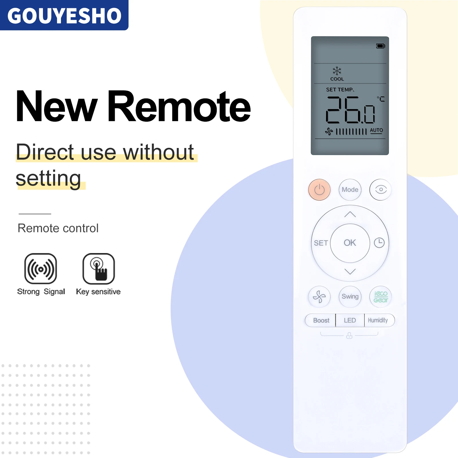 Пульт дистанционного управления для кондиционера Midea RG10L1(C2HS)/BGEF RG10L(2HS)/BGEFU1