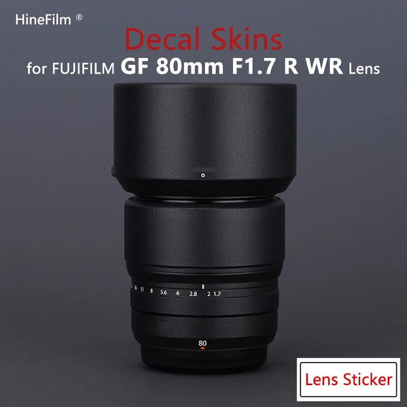 Пленка для объектива Fuji GF80 1,7 80 1,7 Премиум стильная наклейка для FUJIFILM Fujinon GF 80 мм F1.7 R WR Защитная пленка для объектива