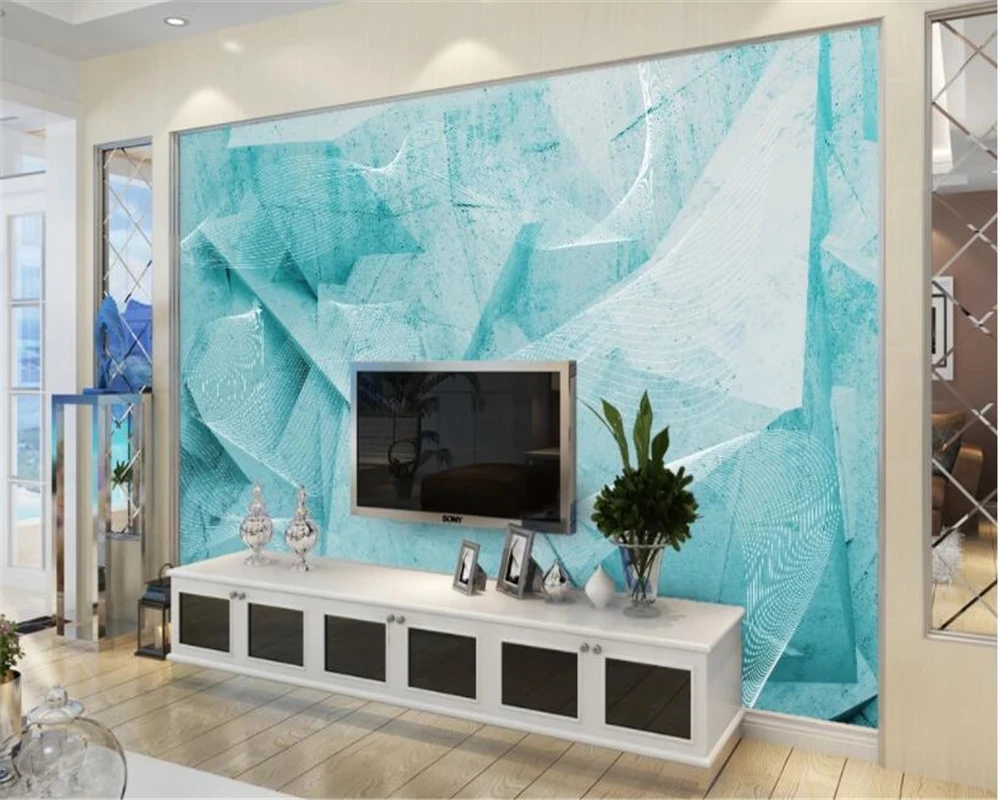 Самоклеящиеся обои на заказ 3D стерео современное искусство абстрактный