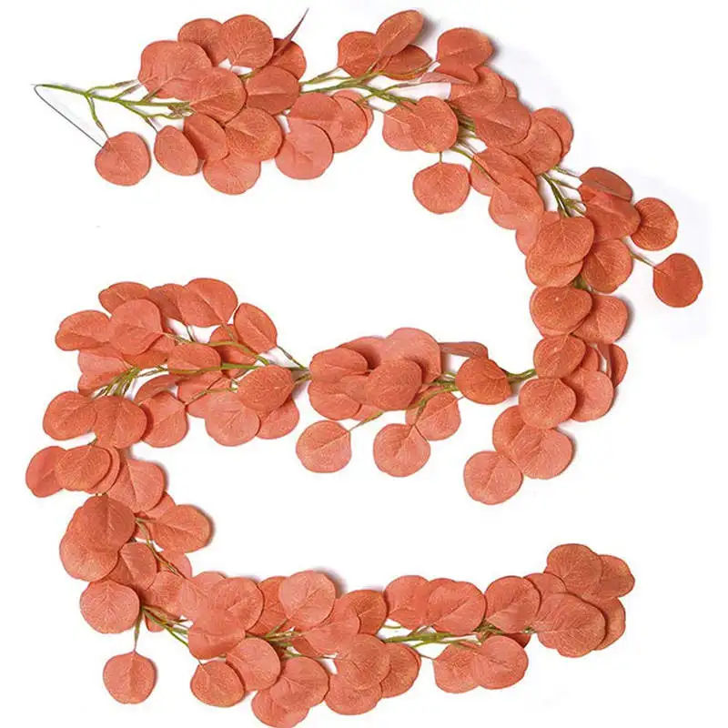 

Красные искусственные осенние листья эвкалипта, стебли из искусственного шелка эвкалипта, ветки для венка, свадебные украшения для дома