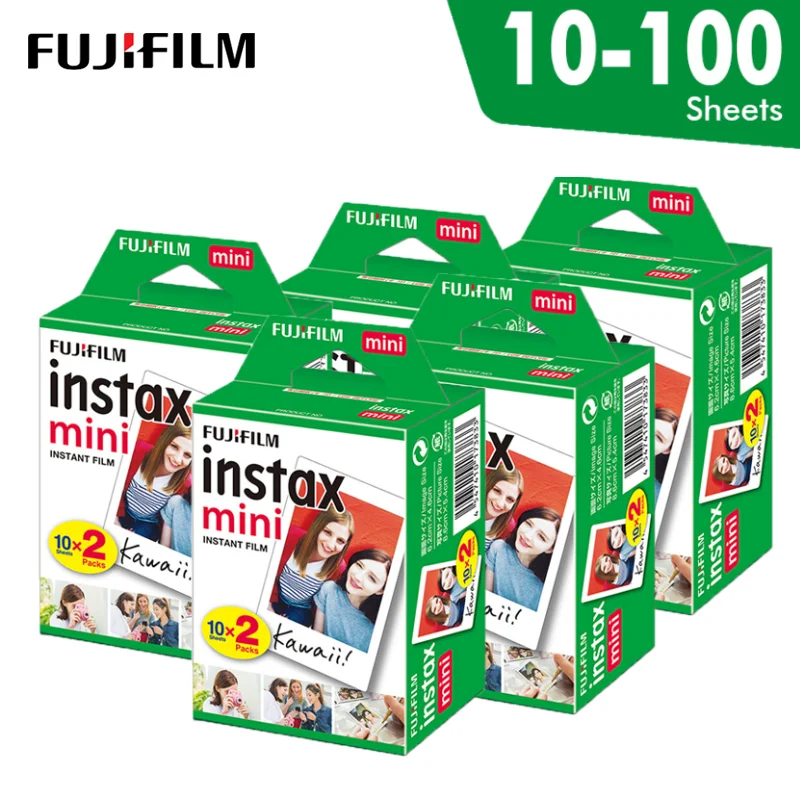 10/20/40/60/80/100 blätter Fujifilm instax mini 11 9 7 + 3 Zoll weiß rand filme für Instant-mini Kamera 25 50s 90 Foto papier