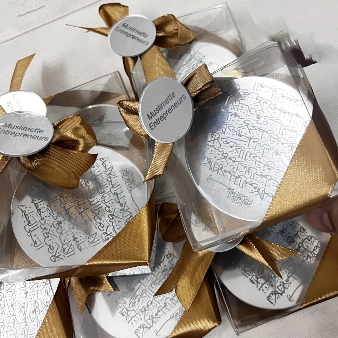 Золото Nikah Favor Свадебный сувенир Ayatul Kursi Рамка Магнит Мусульманская свадьба