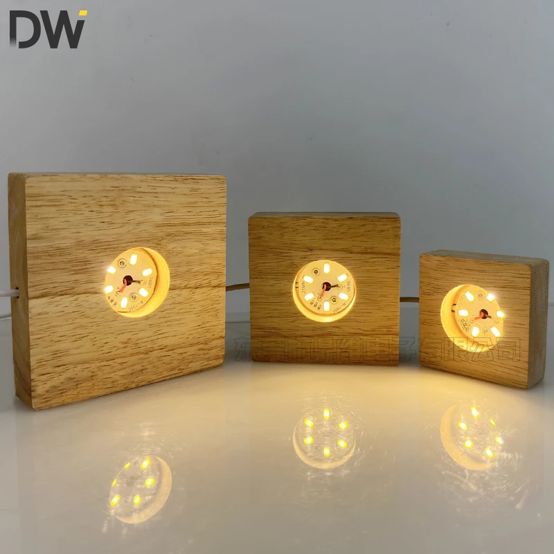 

Деревянный ночник LED USB 6/8/10 см