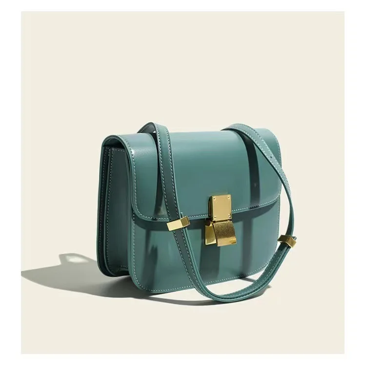 New women's bag 2023 tofu bag cowhide shoulder crossbody temperament light luxury trend women's bag