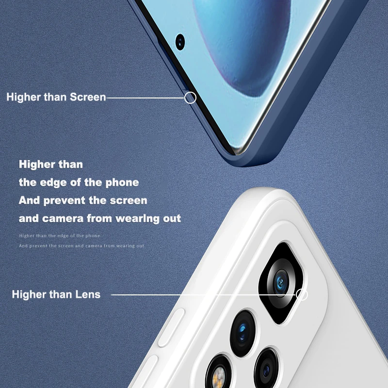 Жидкий силиконовый чехол для Xiaomi Redmi Note 11 11T 10 9 9S 9T 8 8T 7 Pro POCO F3 M3Pro X3GT Мягкий защитный
